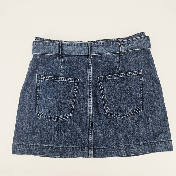 Free People We the Free Pleated Denim Mini Skirt - Picture 3 of 13